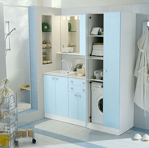 Bathroom laundry design